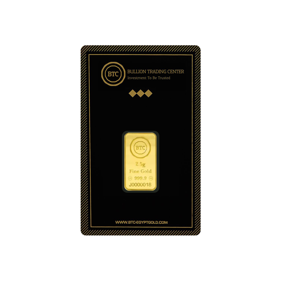 BTC سبائك ذهبية مغلفة 2.5 جرام