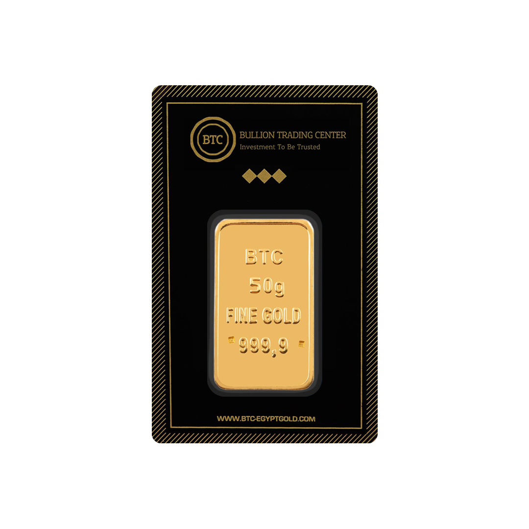 BTC سبائك ذهبية مغلفة 50 جرام