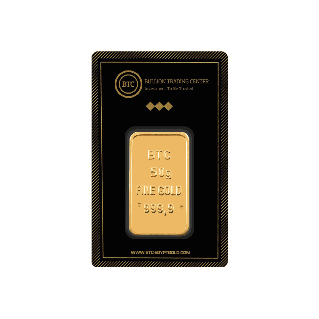 BTC سبائك ذهبية مغلفة 50 جرام