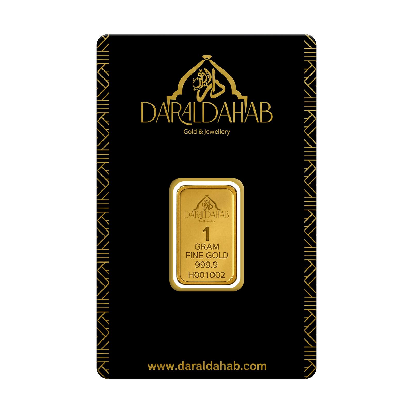 دار الدهب سبائك ذهبية مغلفة 1 جرام