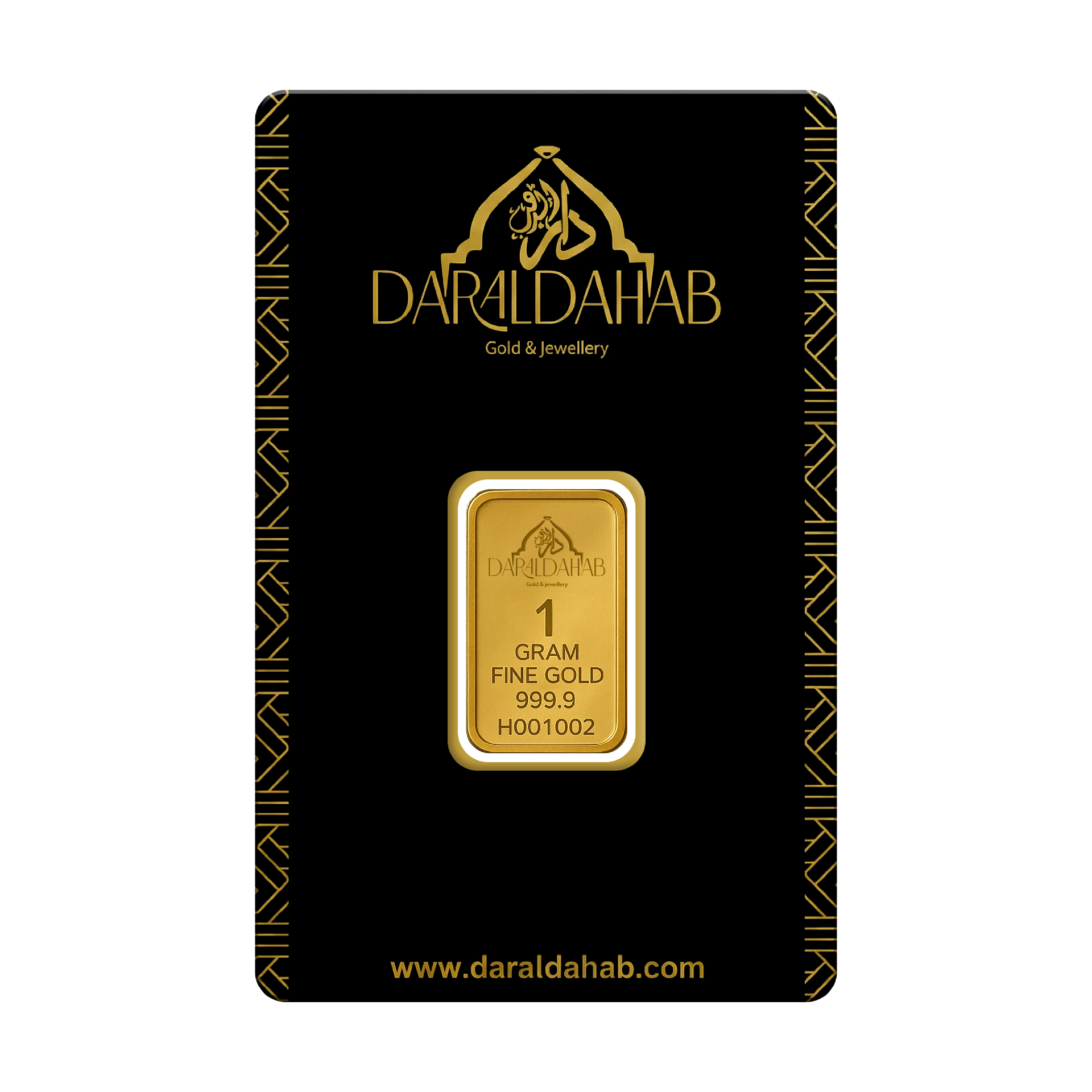 دار الدهب سبائك ذهبية مغلفة 1 جرام