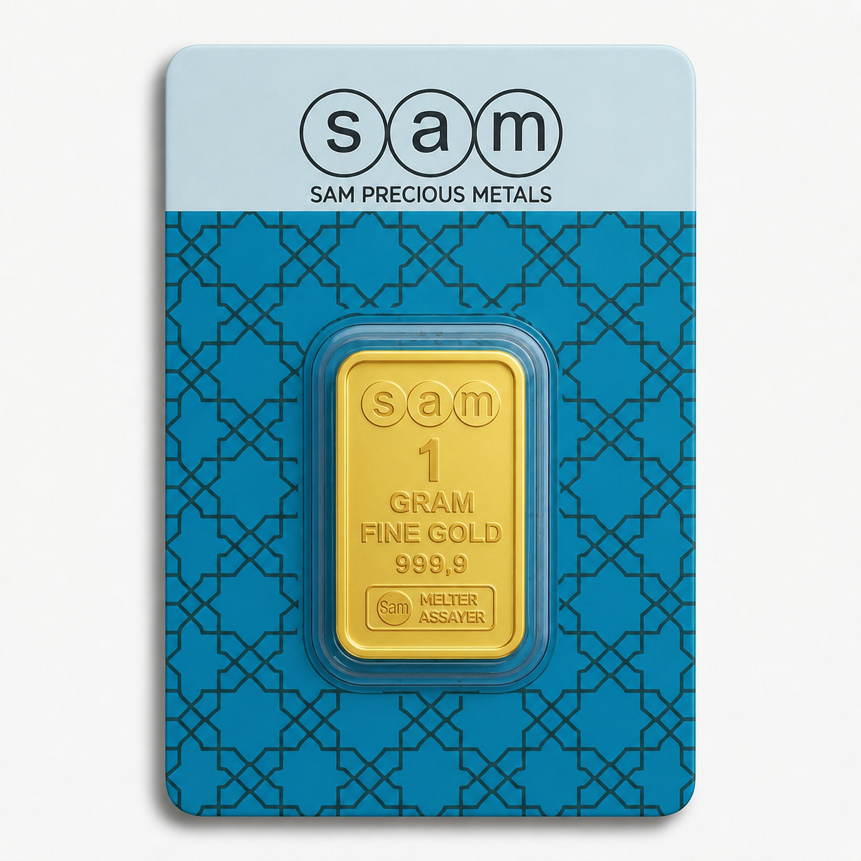 SAM سبائك ذهبية مغلفة 1 جرام