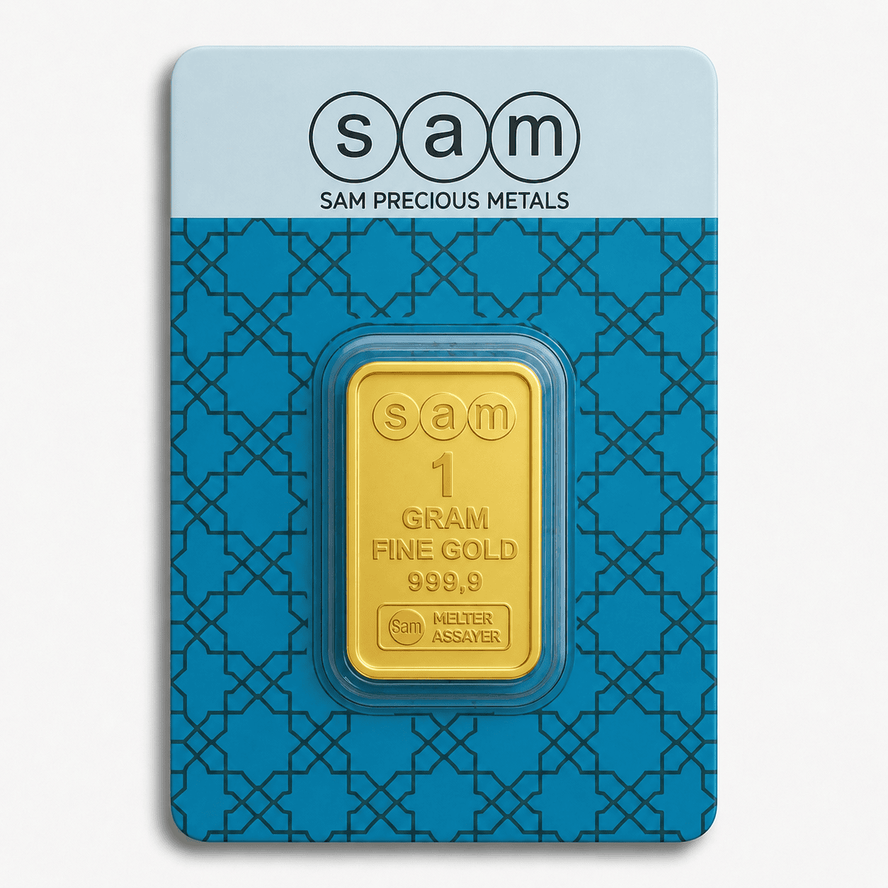 SAM سبائك ذهبية مغلفة 1 جرام