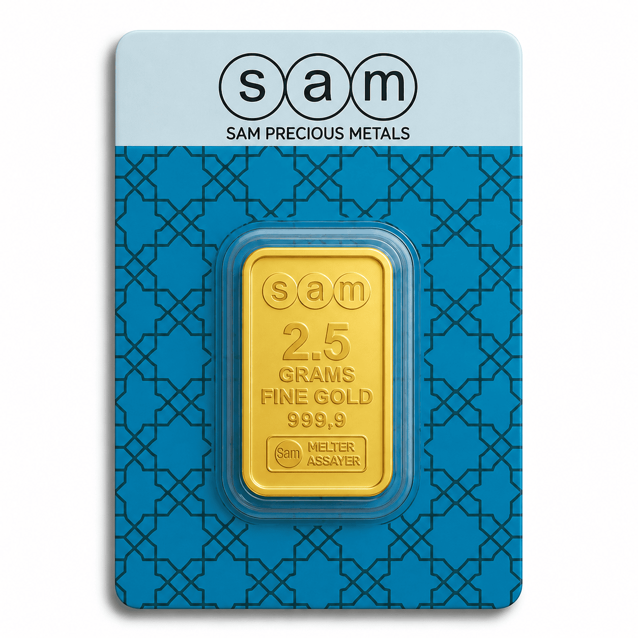 SAM سبائك ذهبية مغلفة 2.5 جرام