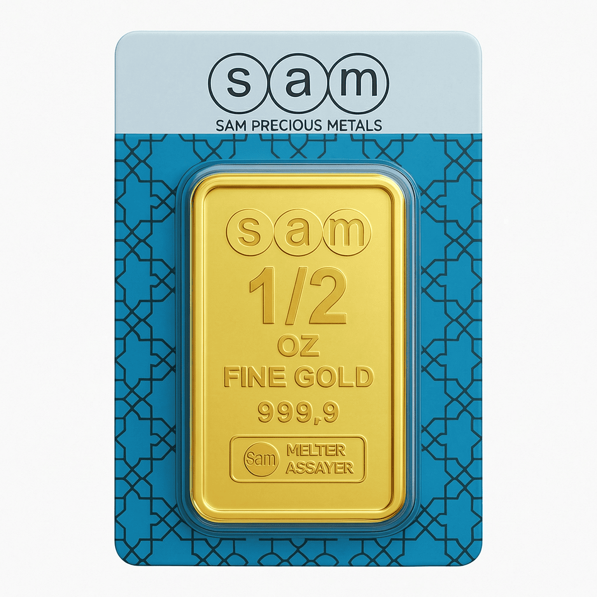 SAM سبائك ذهبية مغلفة نصف أونصة