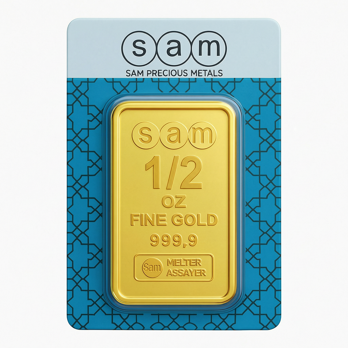 SAM سبائك ذهبية مغلفة نصف أونصة