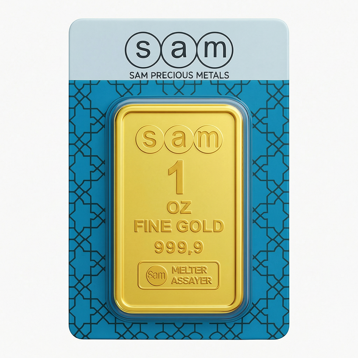 SAM سبائك ذهبية مغلفة أونصة
